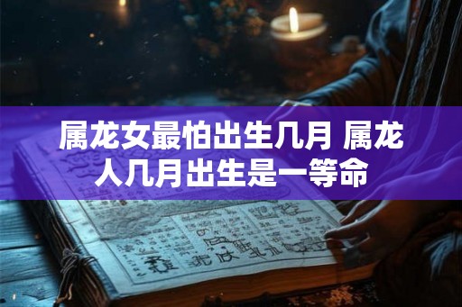 属龙女最怕出生几月 属龙人几月出生是一等命