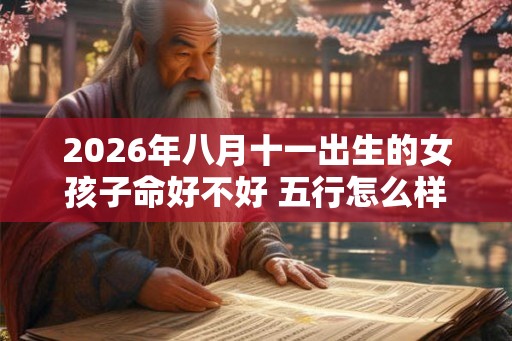 2026年八月十一出生的女孩子命好不好 五行怎么样