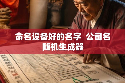 命名设备好的名字  公司名随机生成器