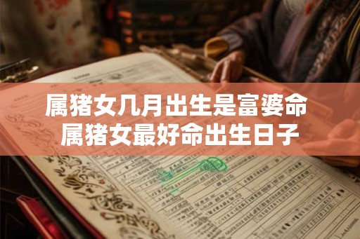 属猪女几月出生是富婆命 属猪女最好命出生日子