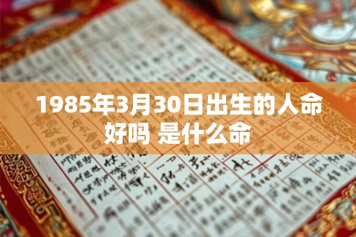 1985年3月30日出生的人命好吗 是什么命