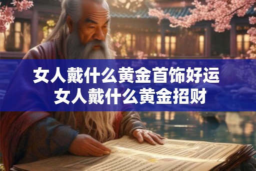 女人戴什么黄金首饰好运  女人戴什么黄金招财