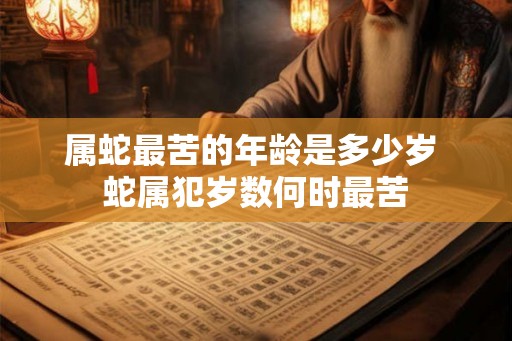 属蛇最苦的年龄是多少岁 蛇属犯岁数何时最苦