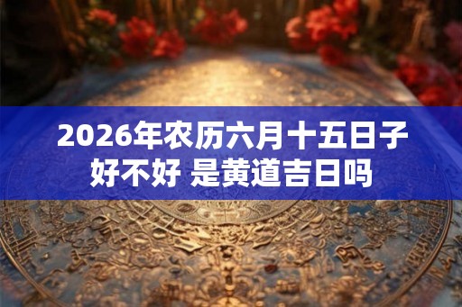 2026年农历六月十五日子好不好 是黄道吉日吗 2026年农历六月十五日子好不好 是黄道吉日吗