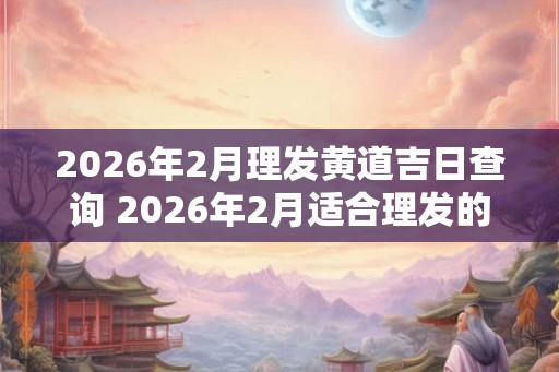 2026年2月理发黄道吉日查询 2026年2月适合理发的好日子