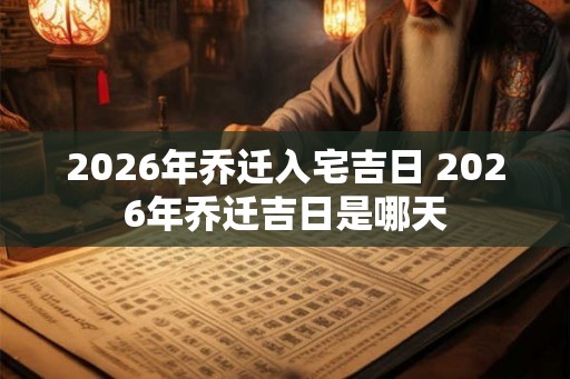 2026年乔迁入宅吉日 2026年乔迁吉日是哪天