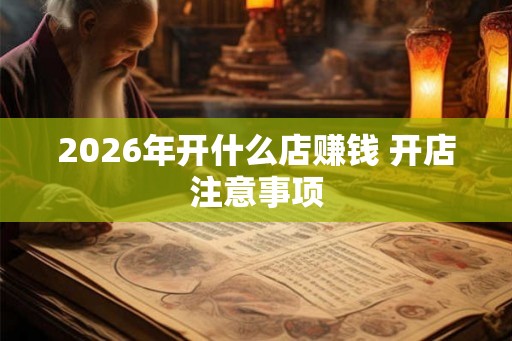 2026年开什么店赚钱 开店注意事项