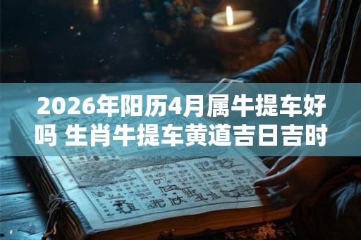2026年阳历4月属牛提车好吗 生肖牛提车黄道吉日吉时