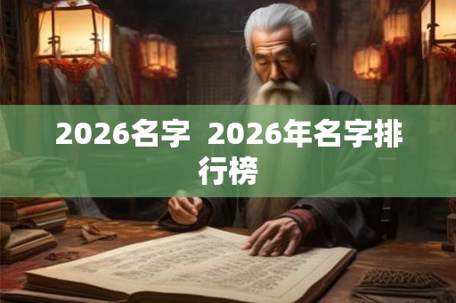 2026名字  2026年名字排行榜