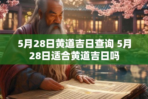 5月28日黄道吉日查询 5月28日适合黄道吉日吗