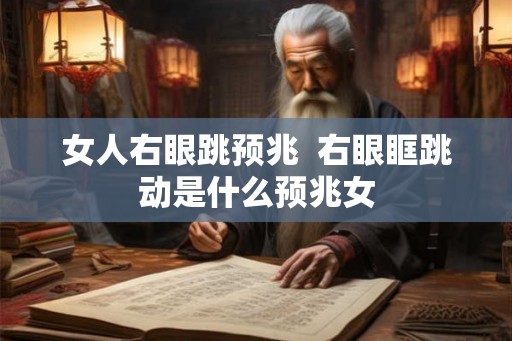 女人右眼跳预兆  右眼眶跳动是什么预兆女