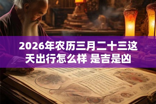 2026年农历三月二十三这天出行怎么样 是吉是凶