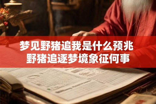 梦见野猪追我是什么预兆 野猪追逐梦境象征何事 梦见野猪追我是什么预兆 野猪追逐梦境象征何事