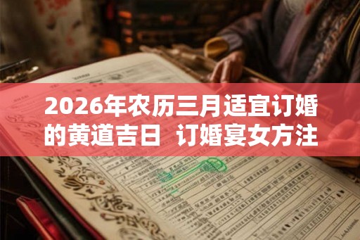 2026年农历三月适宜订婚的黄道吉日  订婚宴女方注意事项
