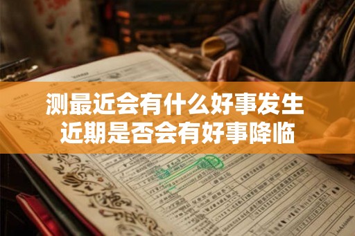 测最近会有什么好事发生 近期是否会有好事降临