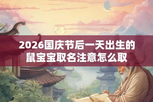 2026国庆节后一天出生的鼠宝宝取名注意怎么取