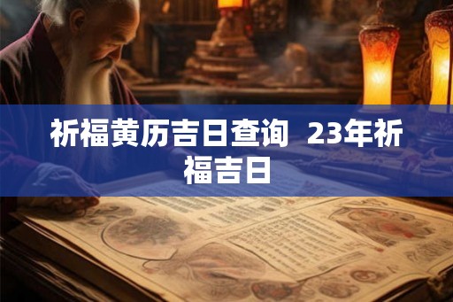 祈福黄历吉日查询  23年祈福吉日