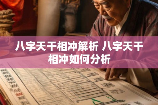 八字天干相冲解析 八字天干相冲如何分析 八字天干相冲解析 八字天干相冲如何分析