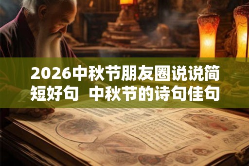 2026中秋节朋友圈说说简短好句 中秋节的诗句佳句 2026中秋节朋友圈说说简短好句 中秋节的诗句佳句