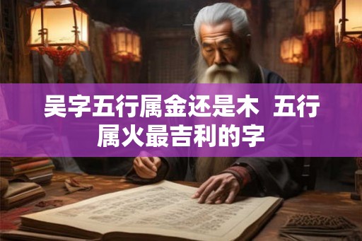 吴字五行属金还是木  五行属火最吉利的字
