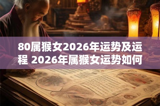80属猴女2026年运势及运程 2026年属猴女运势如何