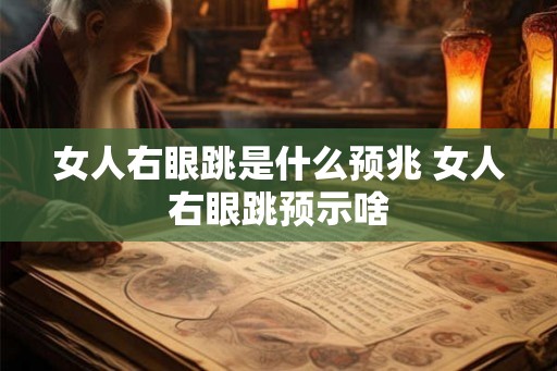 女人右眼跳是什么预兆 女人右眼跳预示啥