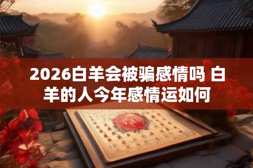 2026白羊会被骗感情吗 白羊的人今年感情运如何
