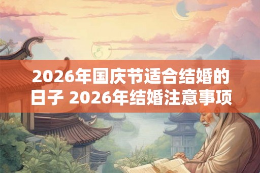 2026年国庆节适合结婚的日子 2026年结婚注意事项
