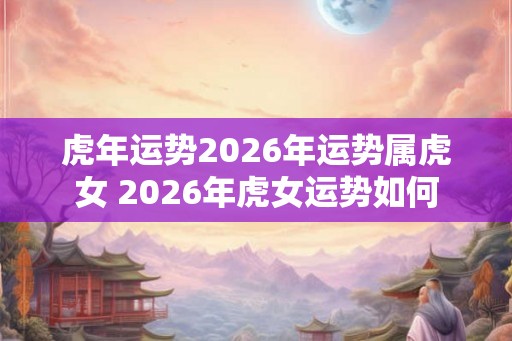 虎年运势2026年运势属虎女 2026年虎女运势如何