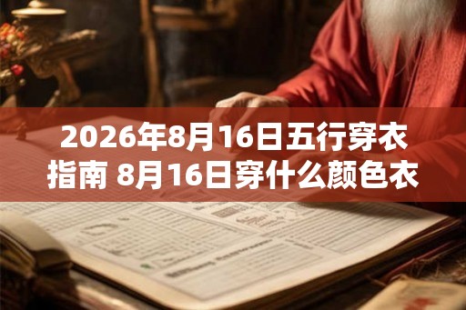 2026年8月16日五行穿衣指南 8月16日穿什么颜色衣服最旺运