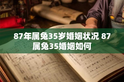 87年属兔35岁婚姻状况 87属兔35婚姻如何