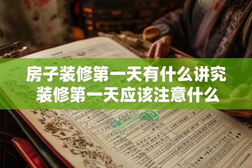 房子装修第一天有什么讲究 装修第一天应该注意什么