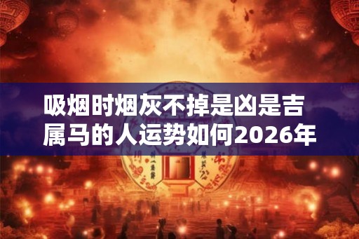 吸烟时烟灰不掉是凶是吉  属马的人运势如何2026年