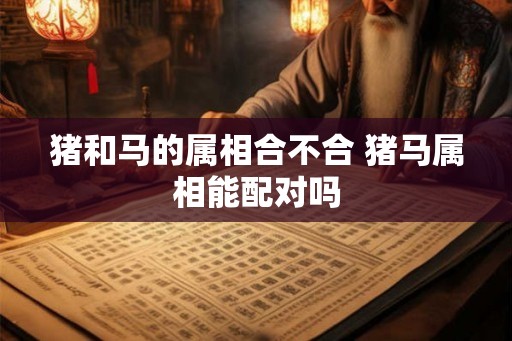 猪和马的属相合不合 猪马属相能配对吗