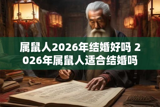 属鼠人2026年结婚好吗 2026年属鼠人适合结婚吗