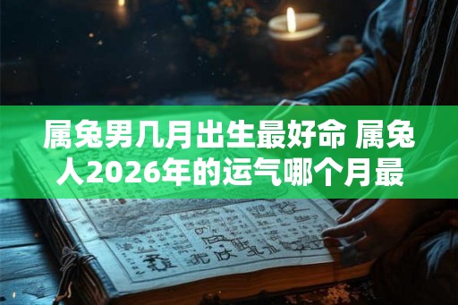 属兔男几月出生最好命 属兔人2026年的运气哪个月最好