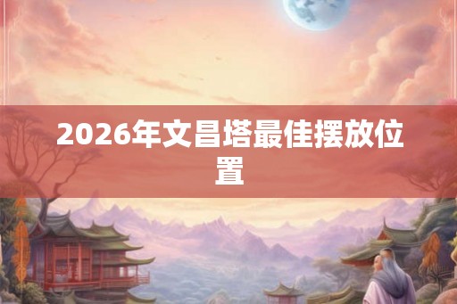 2026年文昌塔最佳摆放位置