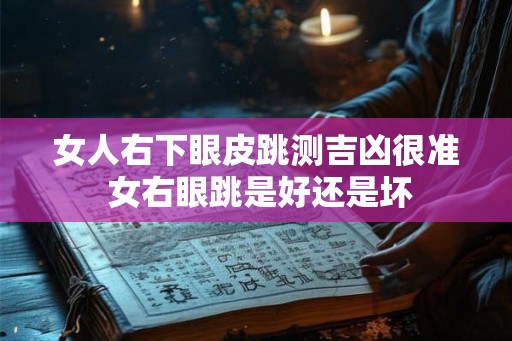 女人右下眼皮跳测吉凶很准 女右眼跳是好还是坏
