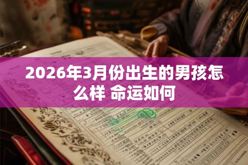 2026年3月份出生的男孩怎么样 命运如何 2026年3月份出生的男孩怎么样 命运如何