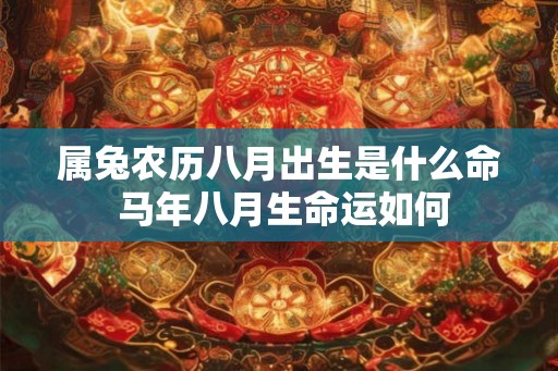 属兔农历八月出生是什么命 马年八月生命运如何 属兔农历八月出生是什么命 马年八月生命运如何
