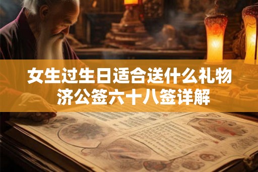 女生过生日适合送什么礼物  济公签六十八签详解