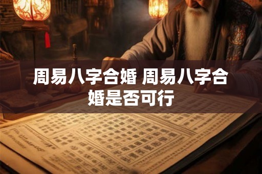 周易八字合婚 周易八字合婚是否可行
