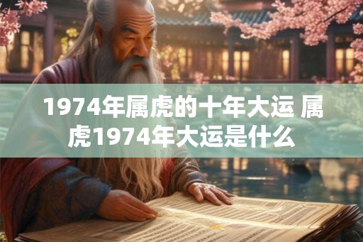 1974年属虎的十年大运 属虎1974年大运是什么