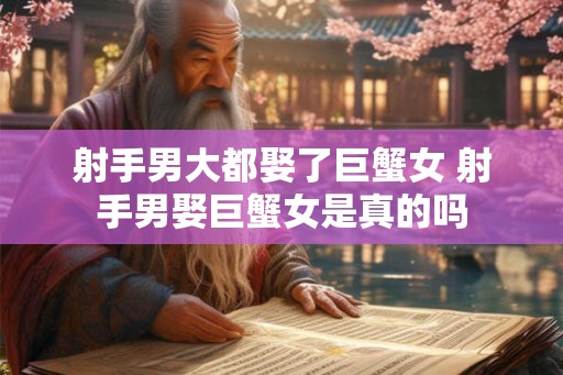 射手男大都娶了巨蟹女 射手男娶巨蟹女是真的吗