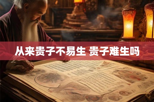 从来贵子不易生 贵子难生吗 从来贵子不易生 贵子难生吗