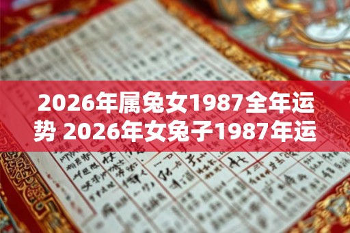 2026年属兔女1987全年运势 2026年女兔子1987年运势如何