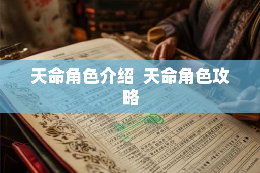 天命角色介绍  天命角色攻略