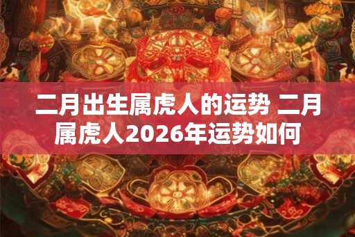 二月出生属虎人的运势 二月属虎人2026年运势如何