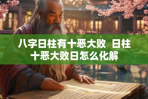 八字日柱有十恶大败  日柱十恶大败日怎么化解