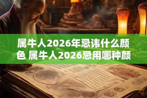 属牛人2026年忌讳什么颜色 属牛人2026忌用哪种颜色 属牛人2026年忌讳什么颜色 属牛人2026忌用哪种颜色